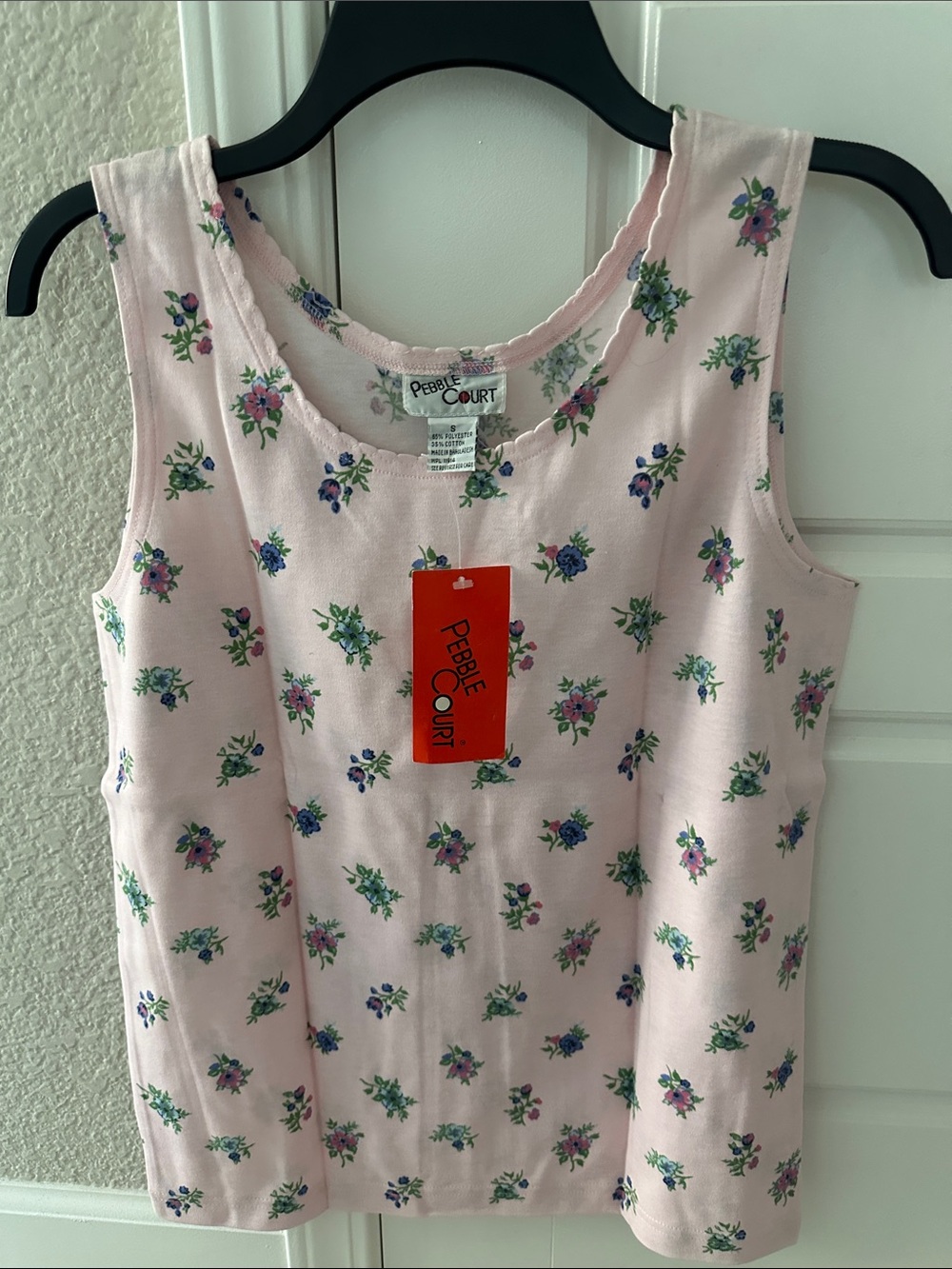 Pink Floral Tank Top
